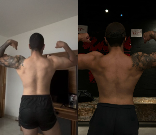 Resultado de aluno com consultoria de personal trainer online Trujillo Team – antes e depois